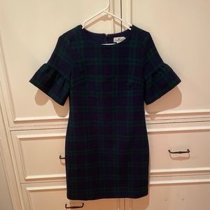 Vineyard Vines Deep Bay Blackwatch Dress  Tartan  size 0 Sheath A-Line V